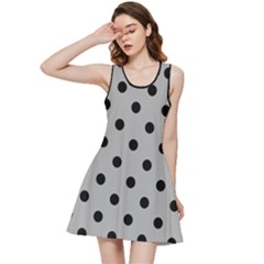 Large Black Polka Dots On Chalice Silver Grey - Inside Out Racerback Dress by FashionLane