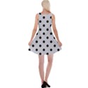 Large Black Polka Dots On Cloudy Grey - Reversible Velvet Sleeveless Dress View2