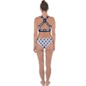 Large Black Polka Dots On Cloudy Grey - Cross Back Hipster Bikini Set View2