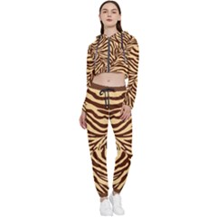 Zebra 2 Cropped Zip Up Lounge Set