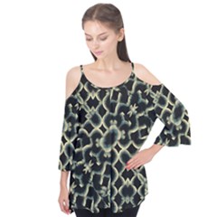 Dark Interlace Motif Mosaic Pattern Flutter Tees