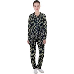 Dark Interlace Motif Mosaic Pattern Casual Jacket And Pants Set by dflcprintsclothing