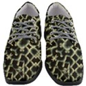 Dark Interlace Motif Mosaic Pattern Women Heeled Oxford Shoes View1