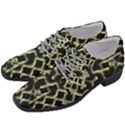 Dark Interlace Motif Mosaic Pattern Women Heeled Oxford Shoes View2