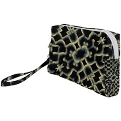 Dark Interlace Motif Mosaic Pattern Wristlet Pouch Bag (small) by dflcprintsclothing