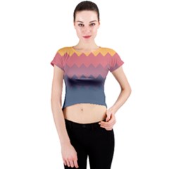 Fall Palette Crew Neck Crop Top by goljakoff