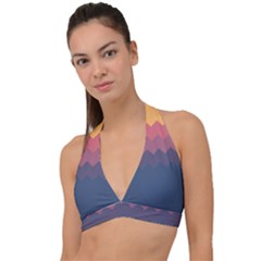 Fall Palette Halter Plunge Bikini Top by goljakoff