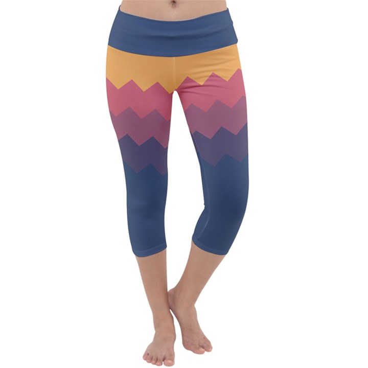 Fall palette Capri Yoga Leggings