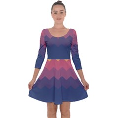 Fall Palette Quarter Sleeve Skater Dress by goljakoff