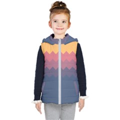 Fall Palette Kids  Hooded Puffer Vest by goljakoff