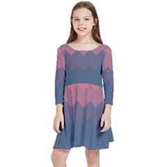 Fall Palette Kids  Quarter Sleeve Skater Dress by goljakoff