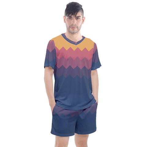 Fall Palette Men s Mesh Tee And Shorts Set by goljakoff