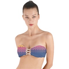 Fall Palette Twist Bandeau Bikini Top by goljakoff