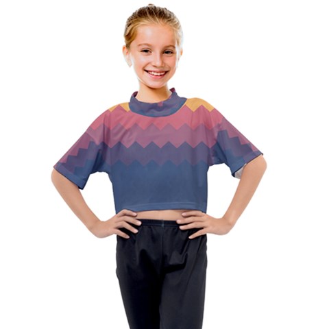 Fall Palette Kids Mock Neck Tee by goljakoff