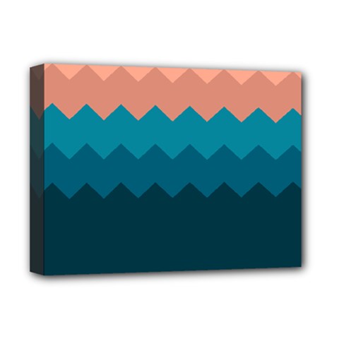 Flat Ocean Palette Deluxe Canvas 16  X 12  (stretched)  by goljakoff