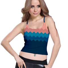 Flat Ocean Palette Spaghetti Strap Bra Top by goljakoff