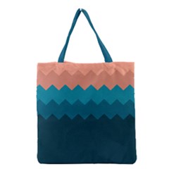 Flat Ocean Palette Grocery Tote Bag by goljakoff