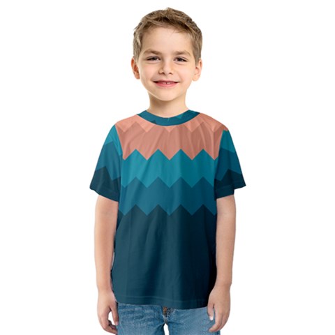 Flat Ocean Palette Kids  Sport Mesh Tee by goljakoff