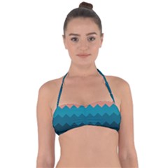 Flat Ocean Palette Halter Bandeau Bikini Top by goljakoff