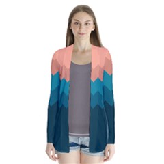 Flat Ocean Palette Drape Collar Cardigan by goljakoff