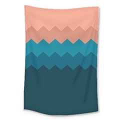 Flat Ocean Palette Large Tapestry by goljakoff