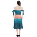 Flat ocean palette Shoulder Tie Bardot Midi Dress View2