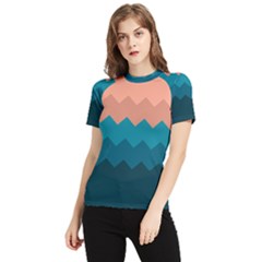 Flat Ocean Palette Women s Short Sleeve Rash Guard by goljakoff