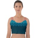 Flat ocean palette Velvet Crop Top View1