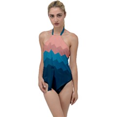 Flat Ocean Palette Go With The Flow One Piece Swimsuit by goljakoff