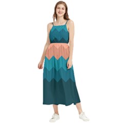 Flat Ocean Palette Boho Sleeveless Summer Dress by goljakoff