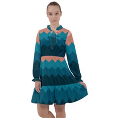 Flat Ocean Palette All Frills Chiffon Dress by goljakoff