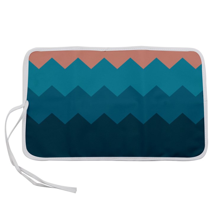 Flat ocean palette Pen Storage Case (M)