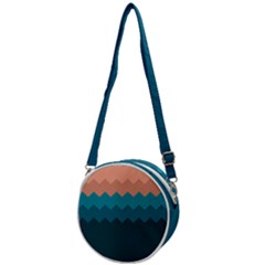 Flat Ocean Palette Crossbody Circle Bag by goljakoff