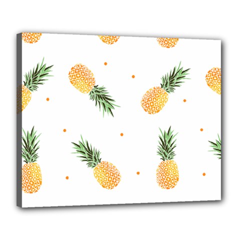 Pineapple Pattern Canvas 20  X 16  (stretched) by goljakoff