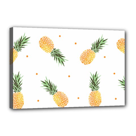 Pineapple Pattern Canvas 18  X 12  (stretched) by goljakoff