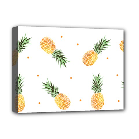 Pineapple Pattern Deluxe Canvas 16  X 12  (stretched)  by goljakoff