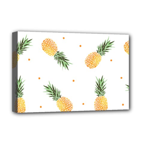 Pineapple Pattern Deluxe Canvas 18  X 12  (stretched) by goljakoff