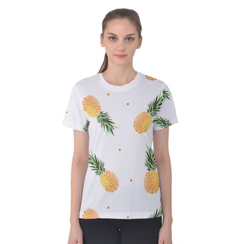 Pineapple Pattern Women s Cotton Tee by goljakoff