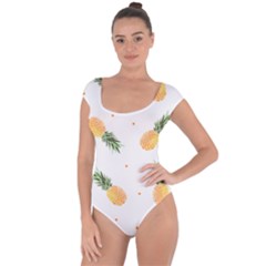 Pineapple Pattern Short Sleeve Leotard  by goljakoff