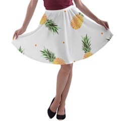 Pineapple Pattern A-line Skater Skirt by goljakoff