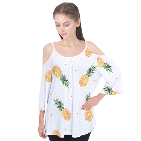 Pineapple Pattern Flutter Tees by goljakoff