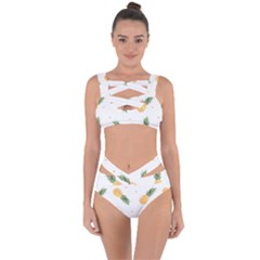 Pineapple Pattern Bandaged Up Bikini Set  by goljakoff