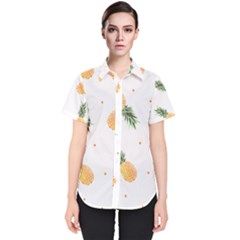 Pineapple Pattern Women s Short Sleeve Shirt