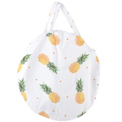 Pineapple Pattern Giant Round Zipper Tote by goljakoff