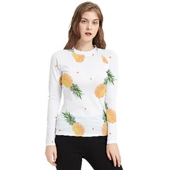 Pineapple Pattern Women s Long Sleeve Rash Guard by goljakoff