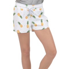 Pineapple Pattern Velour Lounge Shorts by goljakoff