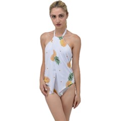 Pineapple Pattern Go With The Flow One Piece Swimsuit by goljakoff