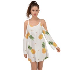 Pineapple Pattern Kimono Sleeves Boho Dress by goljakoff