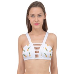 Pineapple Pattern Cage Up Bikini Top by goljakoff