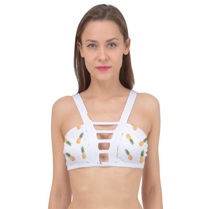 Pineapple pattern Cage Up Bikini Top